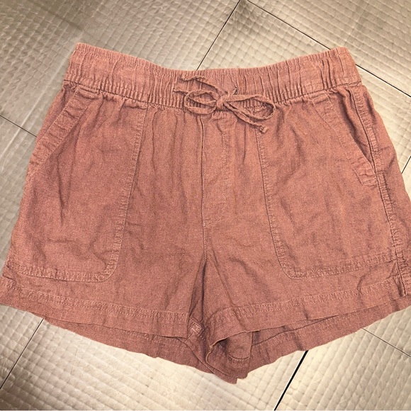 GAP Pants - GAP Linen/Viscose shorts 3.5" inseam Brown Peppercorn Easy Pull On
